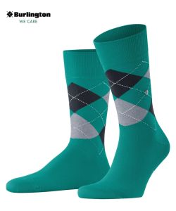 Skarpetki męskie Burlington w romby - green velvet