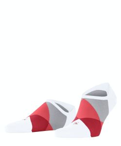 Krótkie skarpetki męskie Burlington biało-czerwone