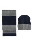 Zimowy zestaw Roy Robson czapka+szalik virgin wool navy