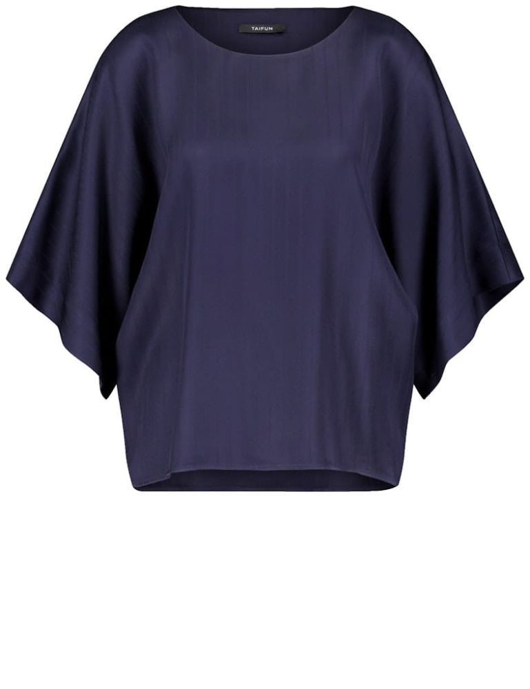 Bluzka damska Taifun z szerokimi rękawami New Navy - Sklep online1.jpg