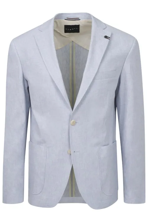 Lniana marynarka męska bugatti modern fit light blue3.jpg