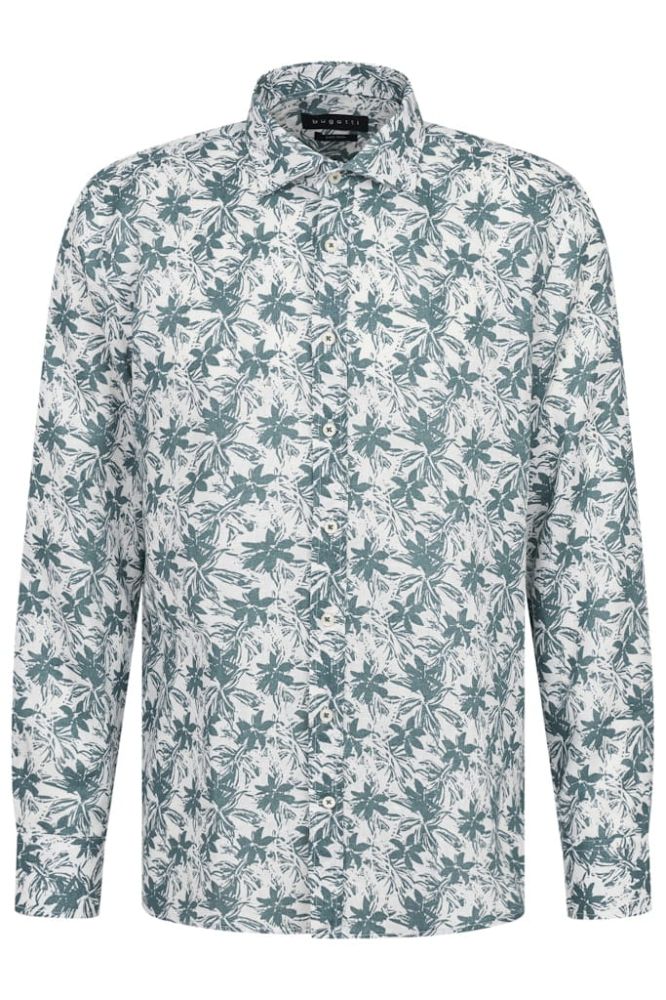 Lniana koszula męska bugatti Modern Fit w kwiaty 3.jpg