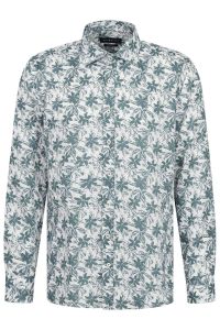 Lniana koszula męska bugatti Modern Fit w kwiaty