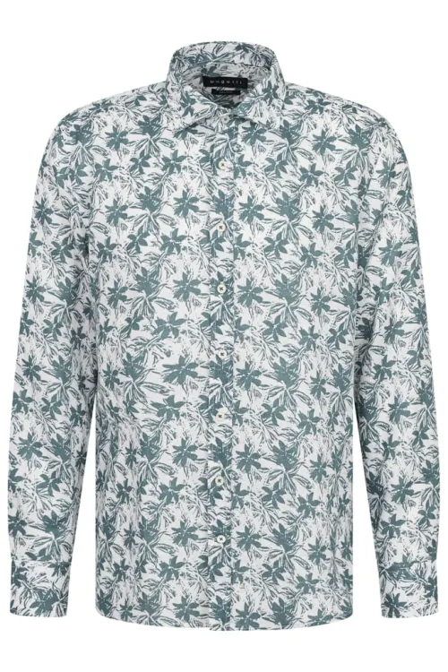 Lniana koszula męska bugatti Modern Fit w kwiaty 3.jpg