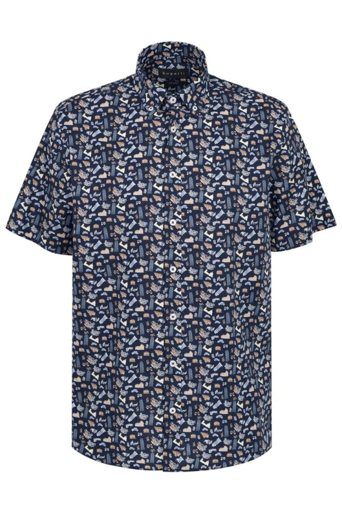Koszula męska bugatti z krótkim rękawem Modern Fit we wzorki 9450 4.jpeg
