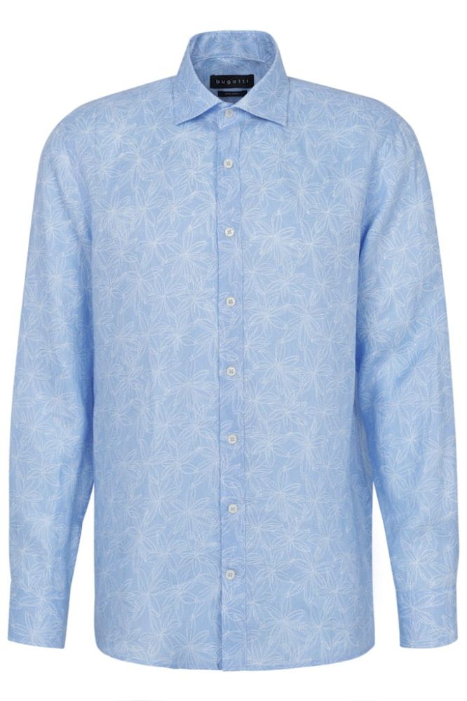 Lniana koszula męska bugatti Modern Fit w delikatne kwiaty ModaClubStore 3.jpg