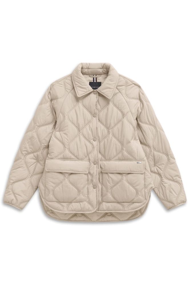 Pikowana kurtka damska bugatti oversize beżowa z nowej kolekcji jesień zima 2025