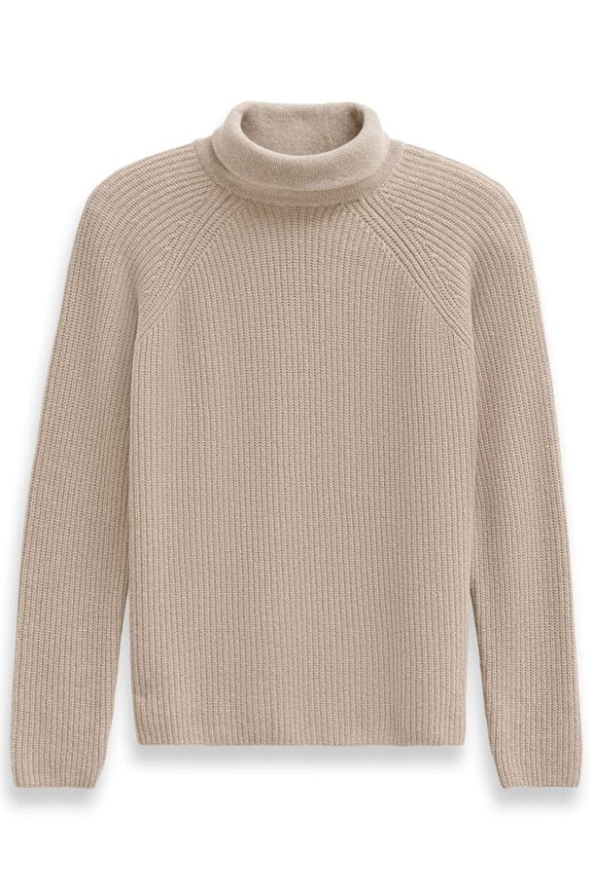 Wełniany sweter bugatti beige z kaszmirem - sklep z odzieżą premium