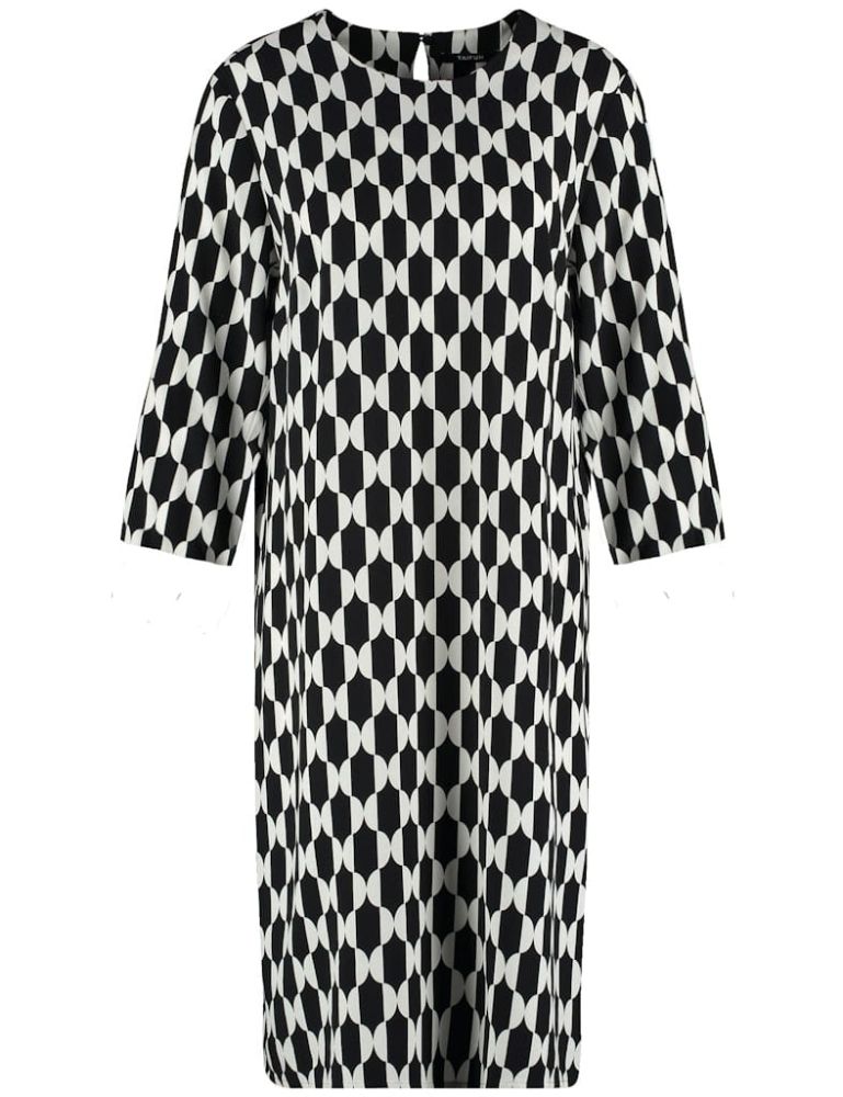 Sukienka midi Taifun Black Patterne - Jesień Zima 2025 w sklepie Moda Club Store