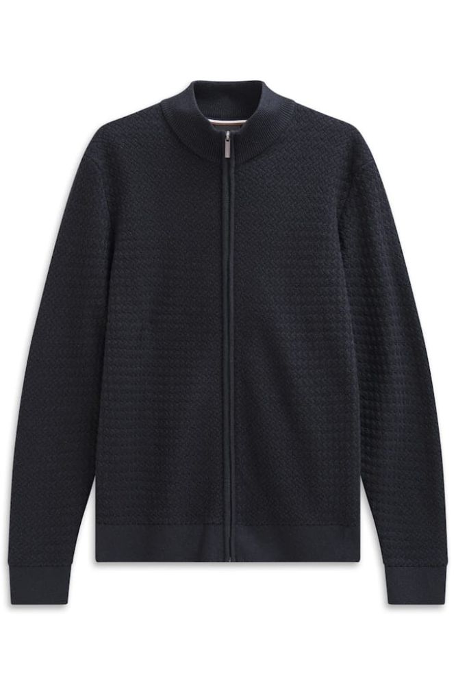 Rozpinany sweter męski bugatti navy