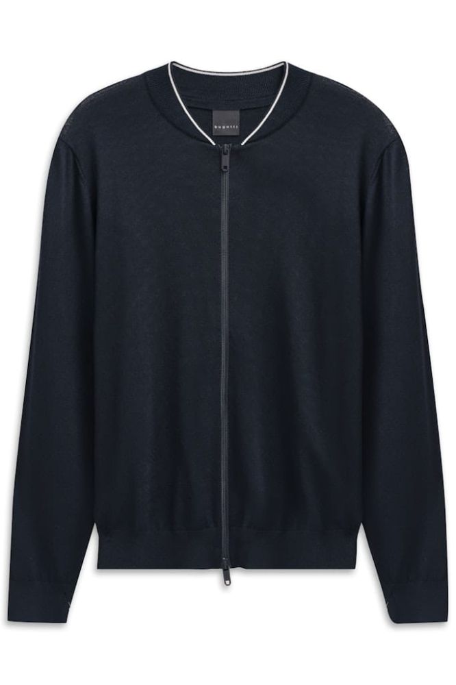 Rozpinany sweter męski bugatti navy - nowa kolekcja męska