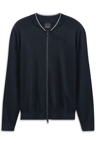 Rozpinany sweter męski bugatti navy - nowa kolekcja męska