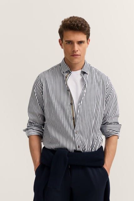 Koszula męska bugatti Modern Fit w paski - sklep Moda Club Store Szczecin