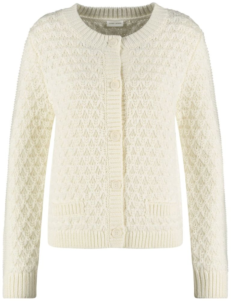 Kardigan Gerry Weber Off-White z wełną