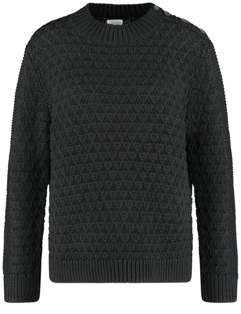 Ciepły sweter Gerry Weber Black z wełną