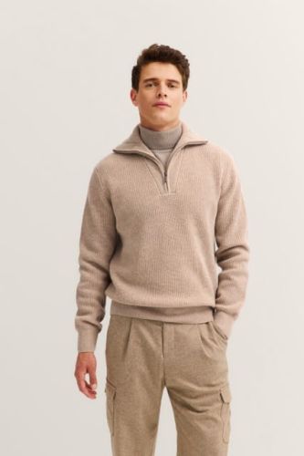 Wełniany sweter bugatti Modern Fit Beige
