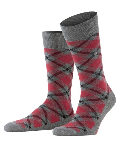 Skarpetki męskie Burlington Tartan - Carbon Melange