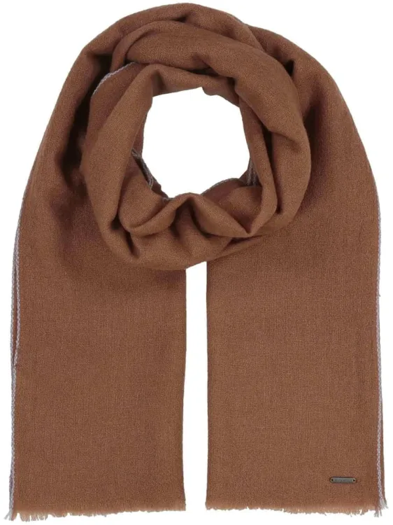 Wełniany szalik bugatti z kaszmirem Camel