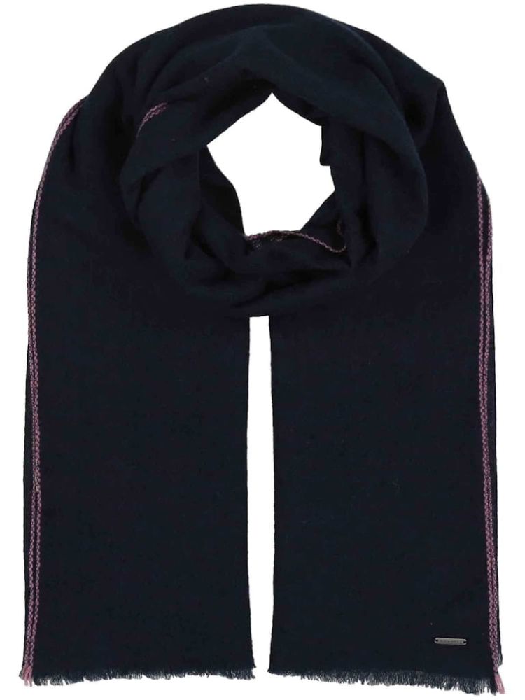 Wełniany szalik bugatti z kaszmirem Dark Blue