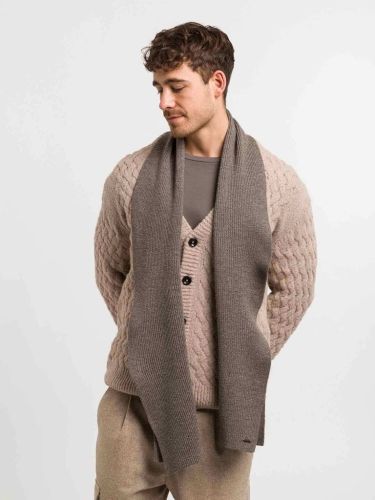 Wełniany szalik męski bugatti Stone Green