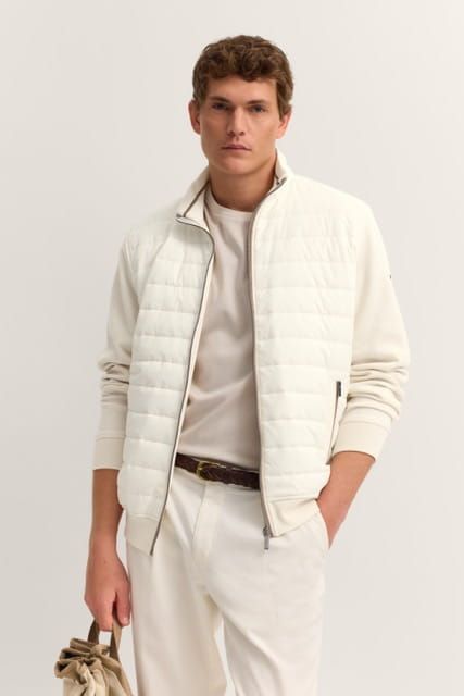 Bluza męska bugatti z pikowanym przodem – kremowa - ModaClub 5.jpeg