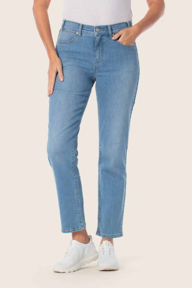 Dżinsy Gerry Weber Annik Straight Fit SHORT light blue