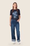 T-shirt Gerry Weber w kwiatki Navy