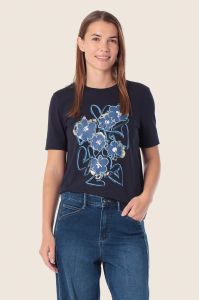 T-shirt Gerry Weber w kwiatki Navy
