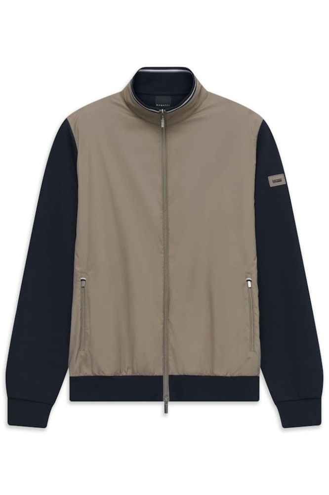 Bluza-kurtka męska bugatti bez kaptura navy/beige