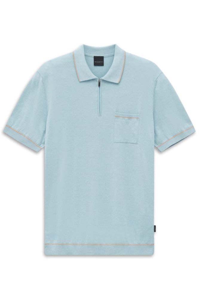 Koszulka męska polo bugatti light blue premium
