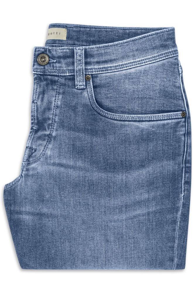 Dżinsy męskie bugatti Slim Fit Flexcity washed blue