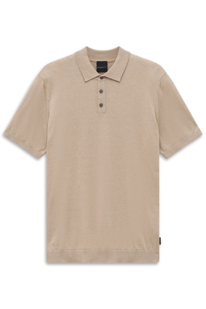 Koszulka męska polo bugatti beige