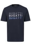 Granatowy t-shirt męski bugatti potrójne logo