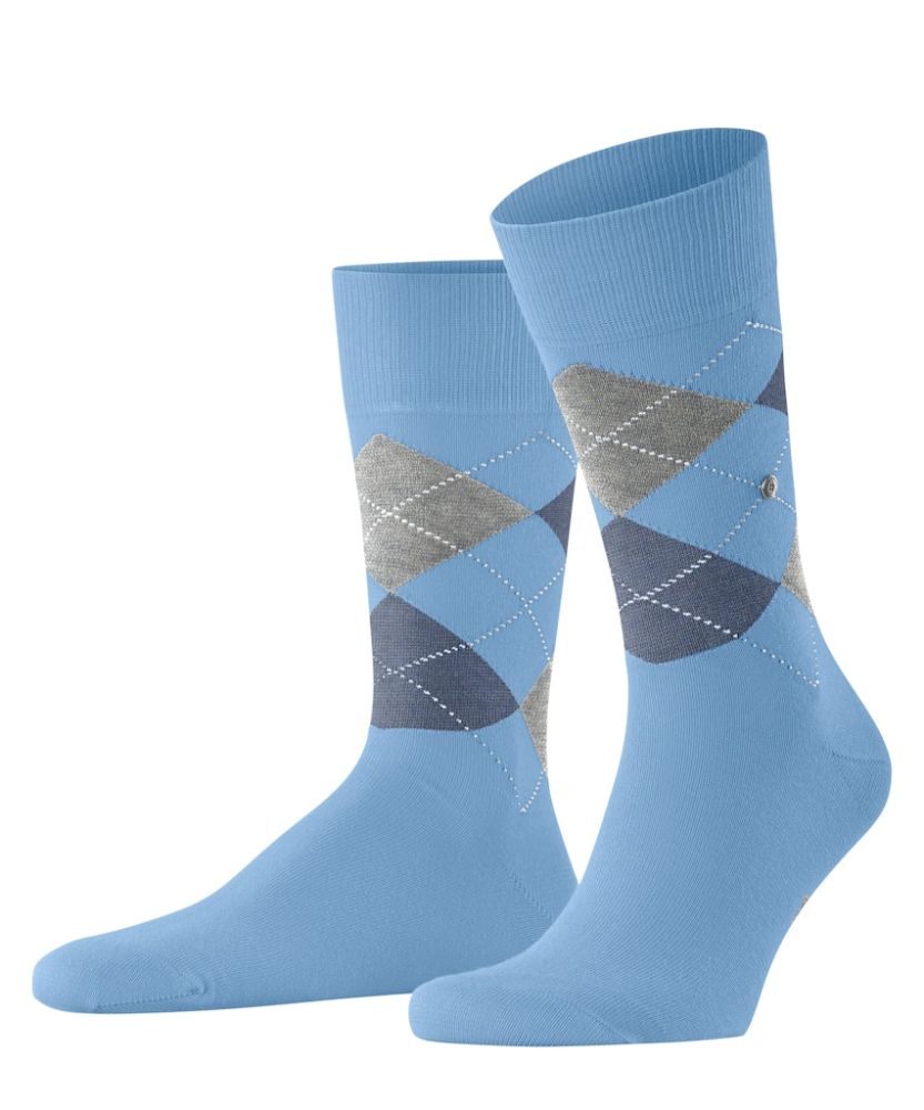 Skarpetki męskie Burlington w romby - Sky Blue