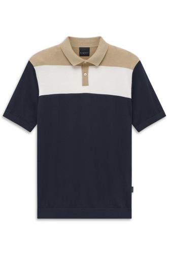 Dzianinowa koszulka męska polo bugatti navy