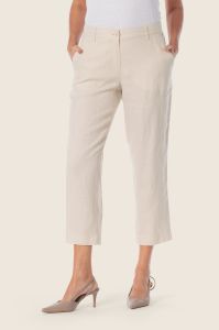 Lniane spodnie Gerry Weber 7/8 beżowe