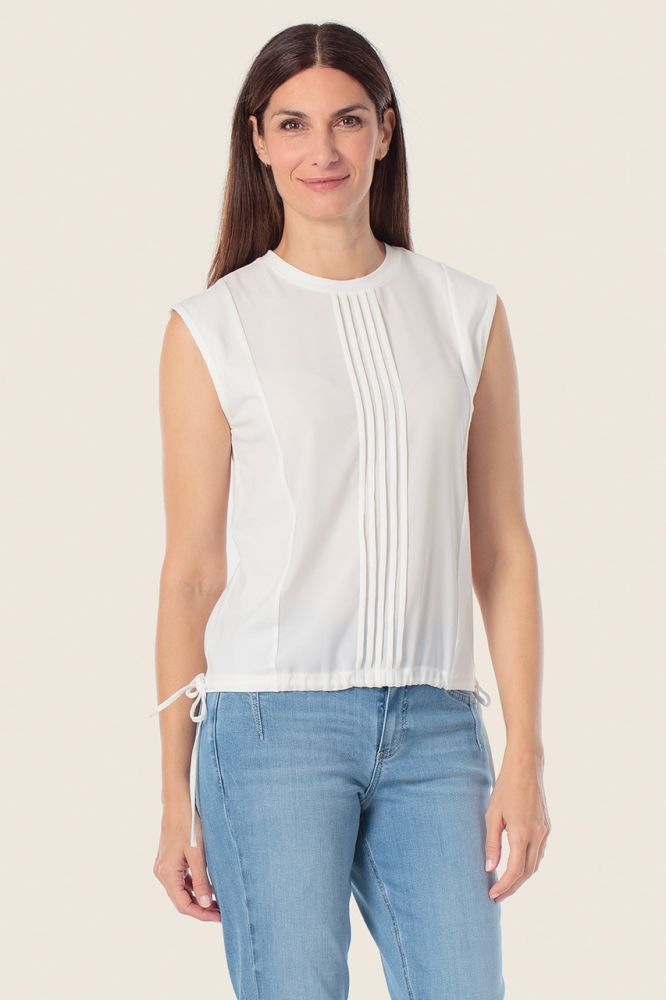 Biały top Gerry Weber z plisowaniem i wiązaniami 2.jpeg
