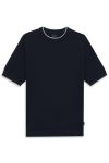 Dzianinowy t-shirt męski bugatti granatowy