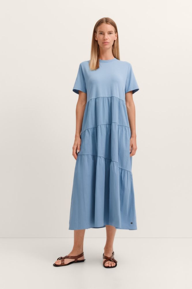 Sukienka bugatti Light Blue z falbanami