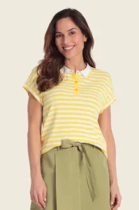 Koszulka polo Gerry Weber w biało-żółte paski