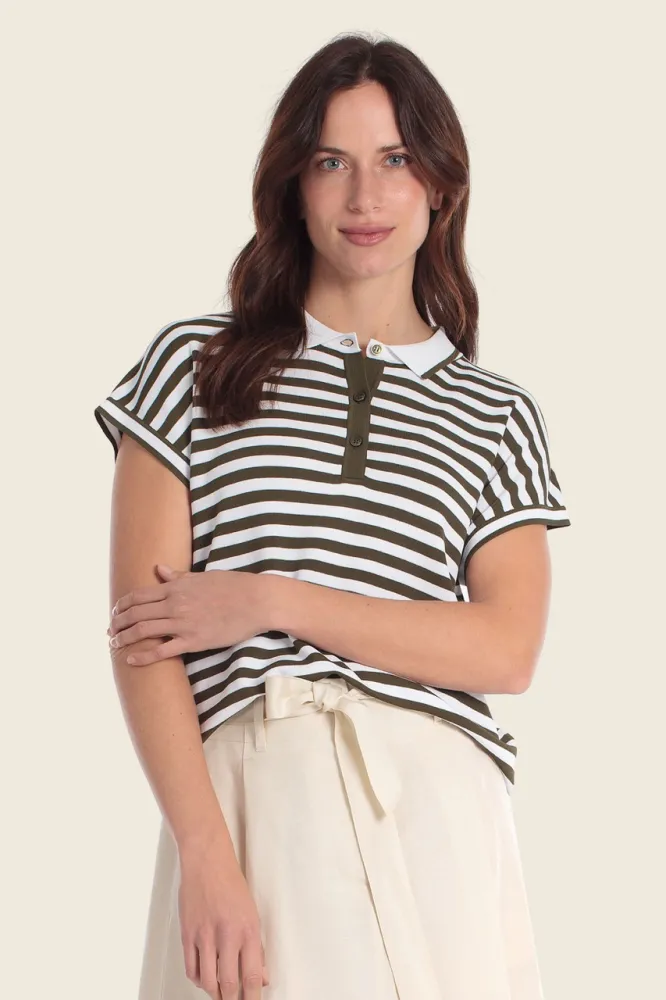 Koszulka polo Gerry Weber w paski - 2026 Moda Club Store  2.jpeg