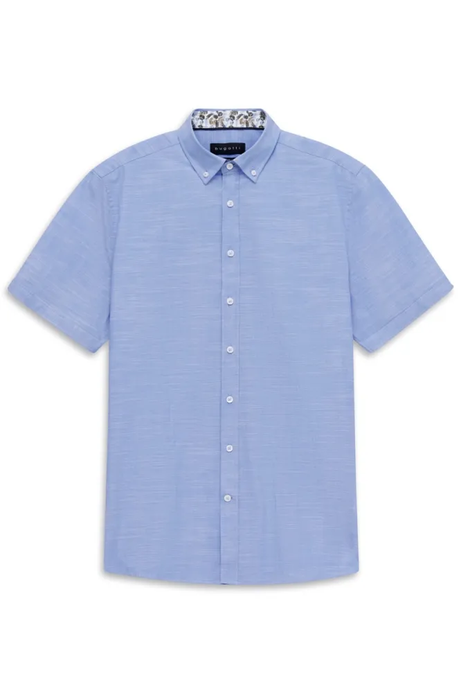Koszula męska bugatti z krótkim rękawem błękitna