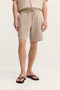 Lniane szorty męskie bugatti beige