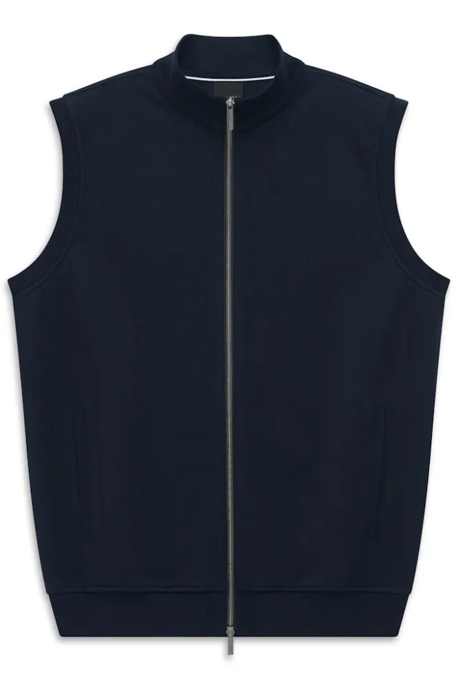 Dzianinowy bezrękawnik męski bugatti navy