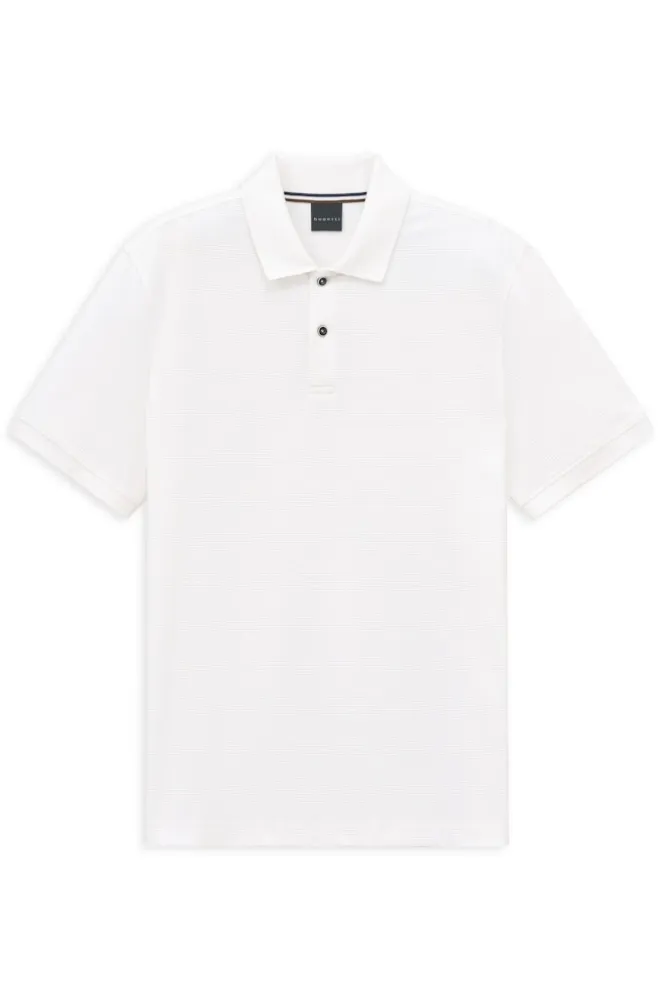 Koszulka męska polo bugatti clear white