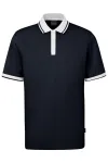 Koszulka męska polo bugatti granatowa z kontrastami