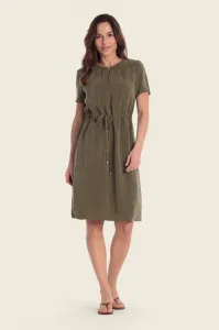 Oliwkowa sukienka Gerry Weber z wiązaniem w pasie