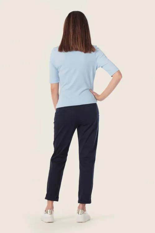Lekkie spodnie damskie Gerry Weber 7:8 Navy Blue N67147104  3.jpeg