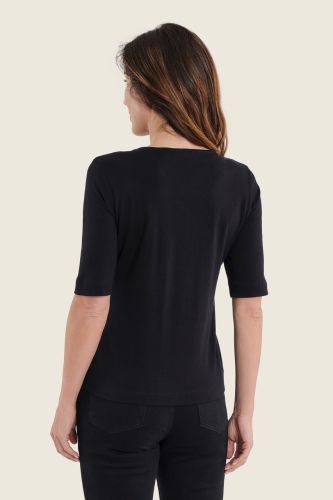 T-shirt damski GerryWeber V-neck czarny N71260 1.jpeg