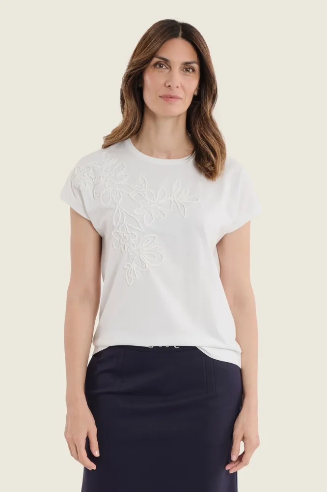 Koszulka Gerry Weber z kwiatowym haftem N71700121  2.jpeg
